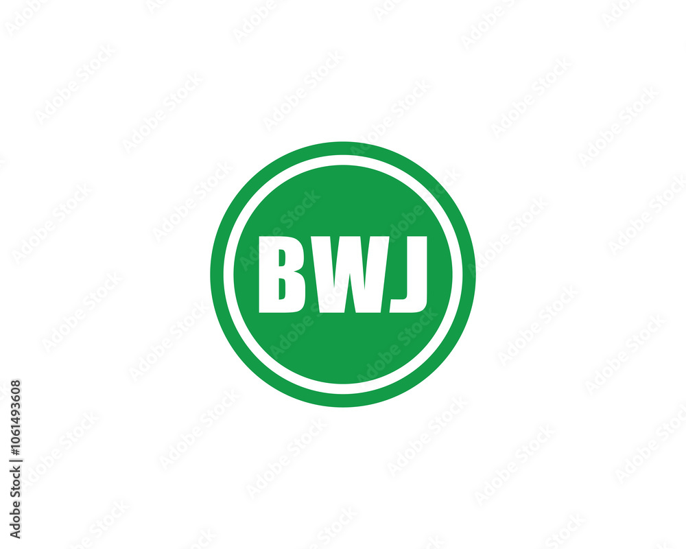 BWJ logo design vector template. BWJ BWJ logo design vector template. BWJ