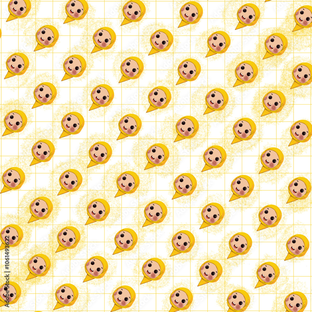 Cute face pattern Cute face pattern