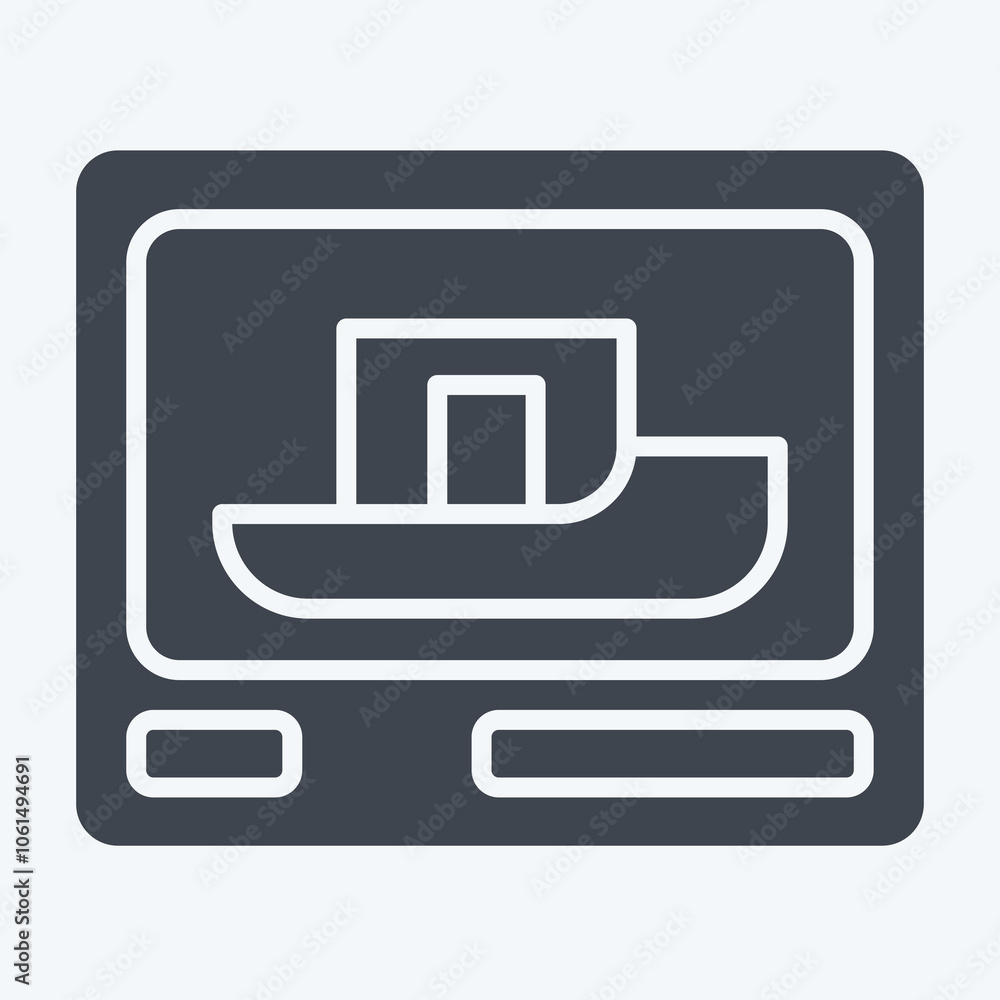 Icon 3D Printing. related to Future Technology symbol. glyph style. simple illustration Icon 3D Printing. related to Future Technology symbol. glyph style. simple illustration