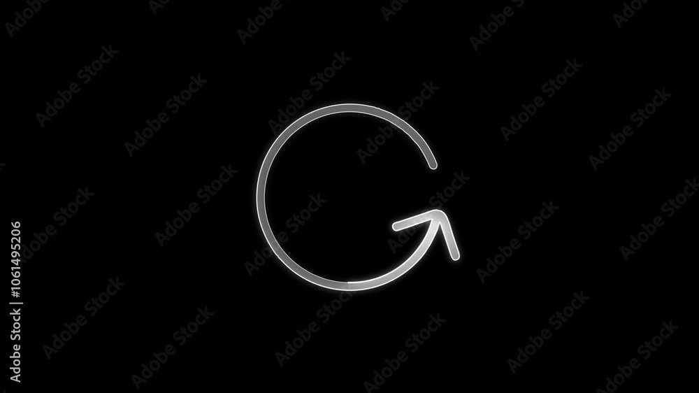 Reload sign icon. Circle arrow rotation or refresh icon. looping animation, Alpha channel, transparent background. Reload sign icon. Circle arrow rotation or refresh icon. looping animation, Alpha channel, transparent background.