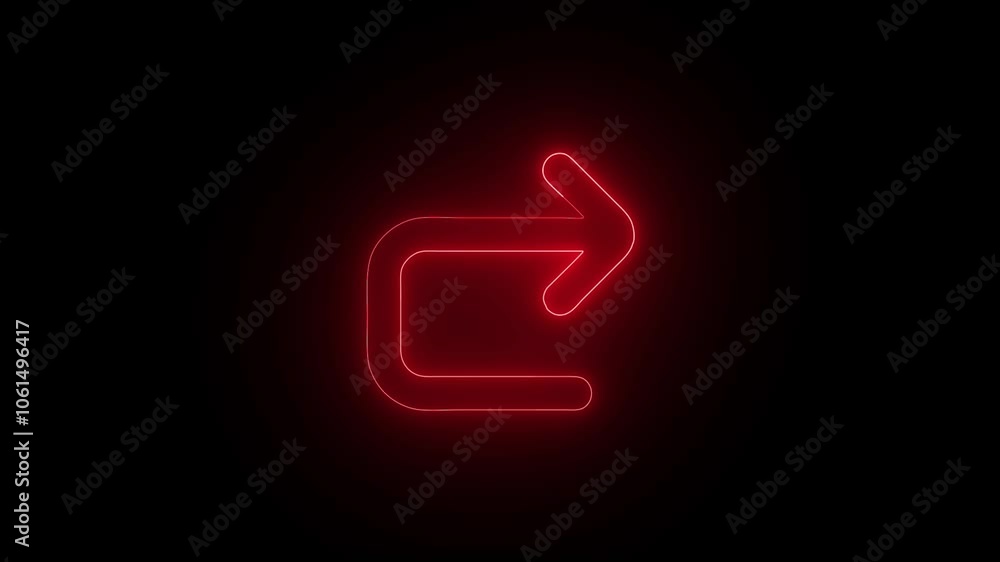 Direction Arrows Glowing neon Line Animation in Isolated street information sign. Direction Arrows Glowing neon Line Animation in Isolated street information sign.
