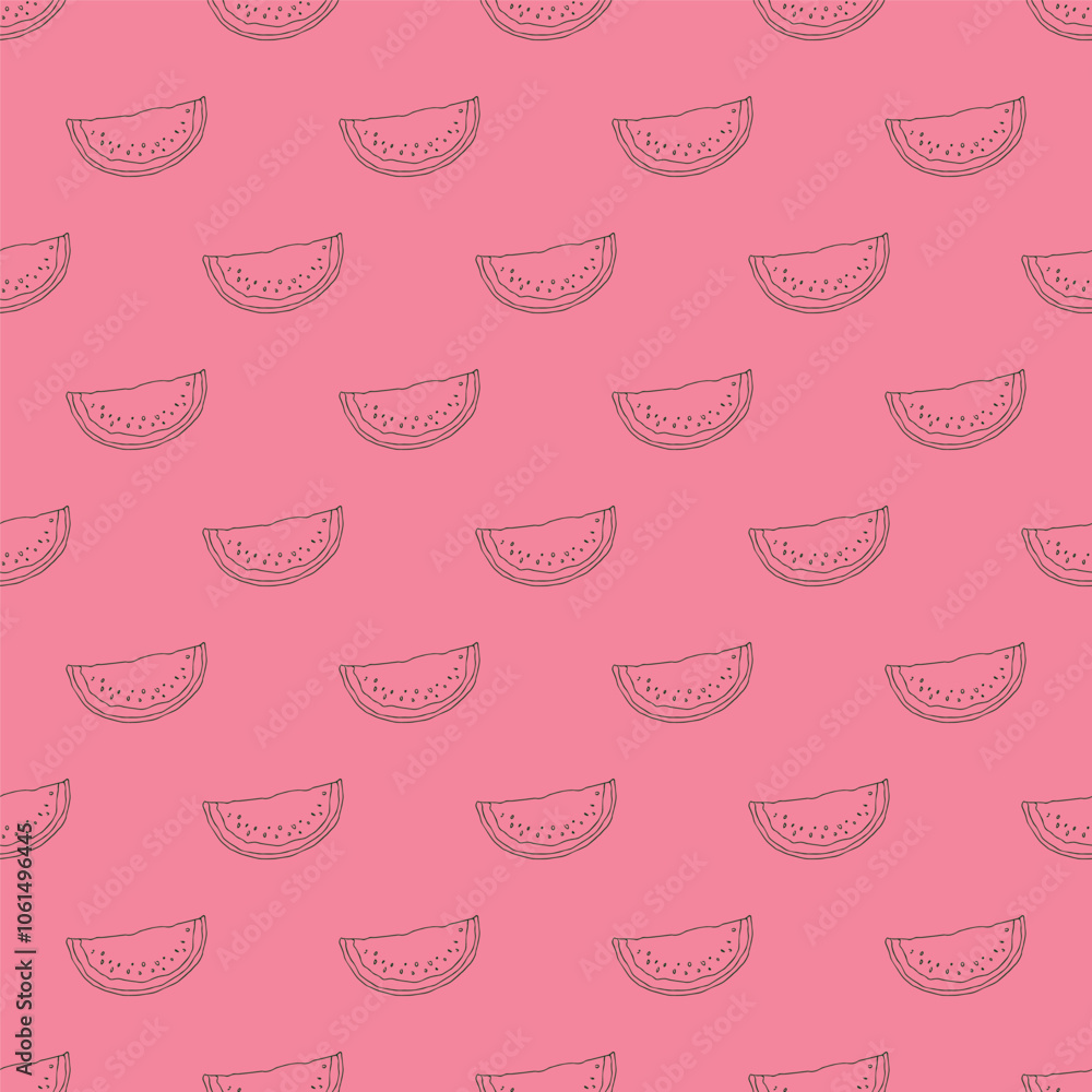 Seamless pattern with watermelon doodle for decorative print, wrapping paper, greeting cards, wallpaper and fabric Seamless pattern with watermelon doodle for decorative print, wrapping paper, greeting cards, wallpaper and fabric