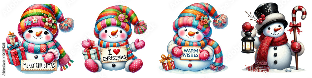 Fototapeta premium Christmas snowman