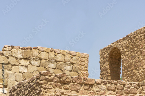 Aqaba, Jordan. Ruins of Aqaba Castle or Fort Aqaba, also known as Mamluk castle. Mamluk and Ottoman fortified caravanserai or Military citadel was founded in 16th century.. photo