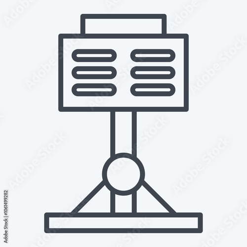 Icon Music Stand. related to Theatre Gradient symbol. line style. simple illustration