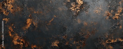 Abstract textured background with dark tones and fiery highlights.