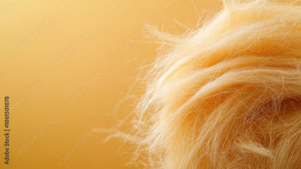 Fototapeta premium Close-Up of Natural Beige Wool Fiber Texture