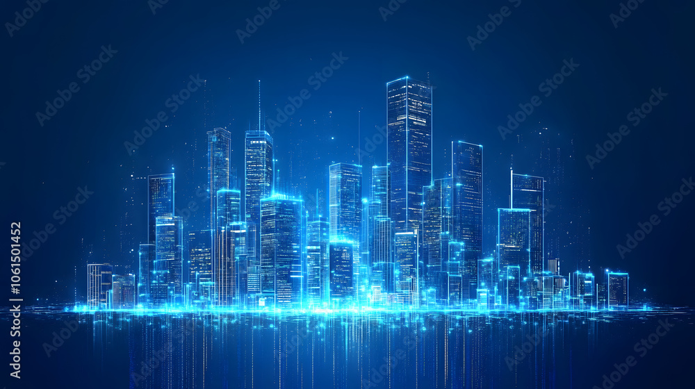 digital building background with lights digital building background with lights