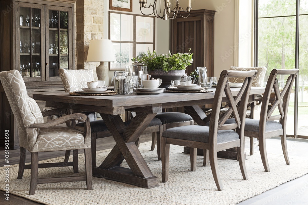 Cozy Simple Dining Area with Gray and Brown Accents Cozy Simple Dining Area with Gray and Brown Accents