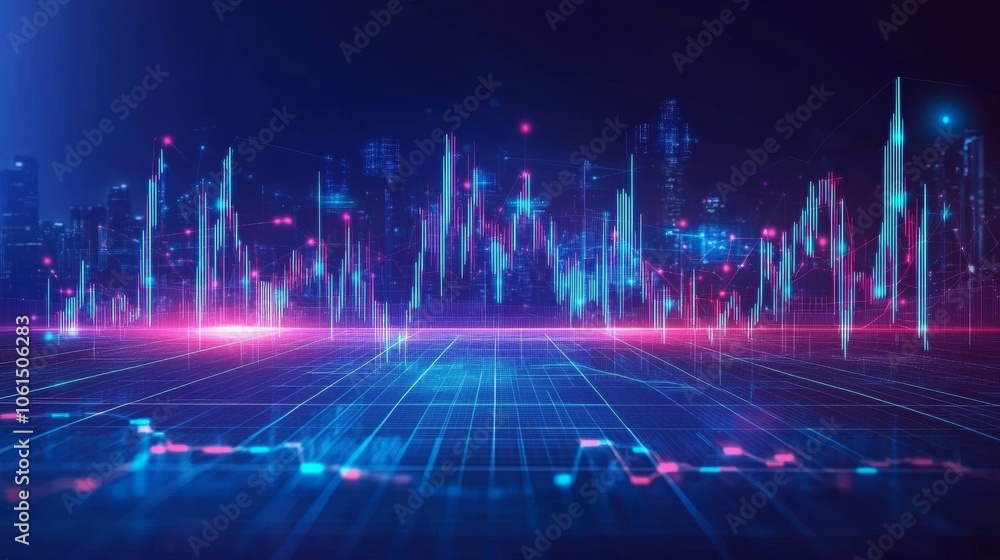 Blue Tech Finance Fintech Background Blue Tech Finance Fintech Background