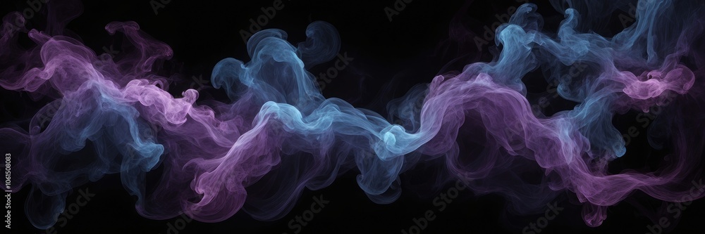 Abstract smoke fire in Purple and blue light isolated on a black background Abstract smoke fire in Purple and blue light isolated on a black background
