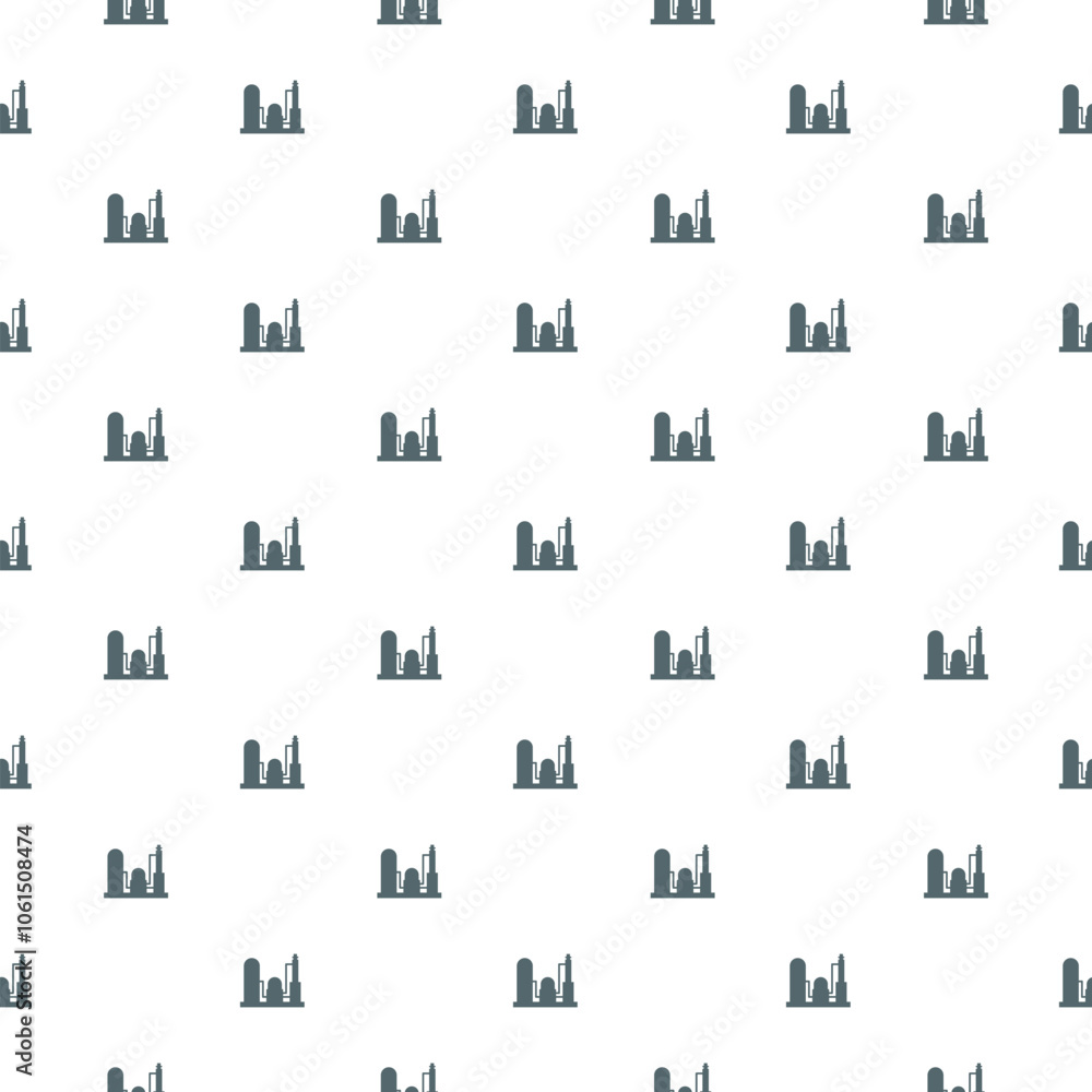 Naklejka premium Refinery icon pattern seamless isolated on white background