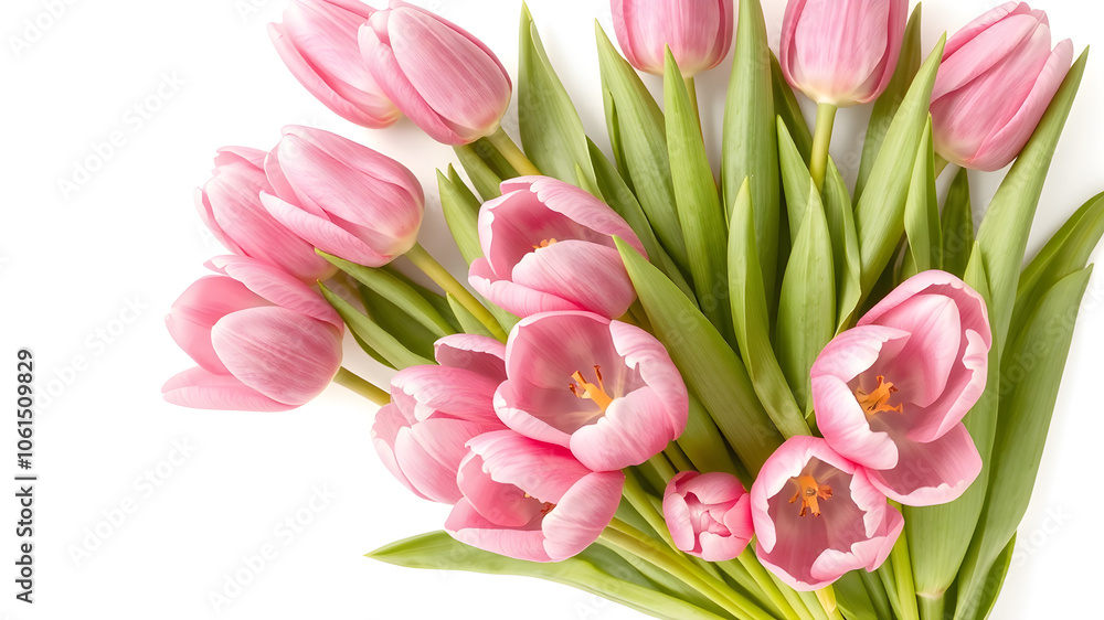 Fototapeta premium Tulip. Bouquet of tulips. Perennial flower. Spring Summer.