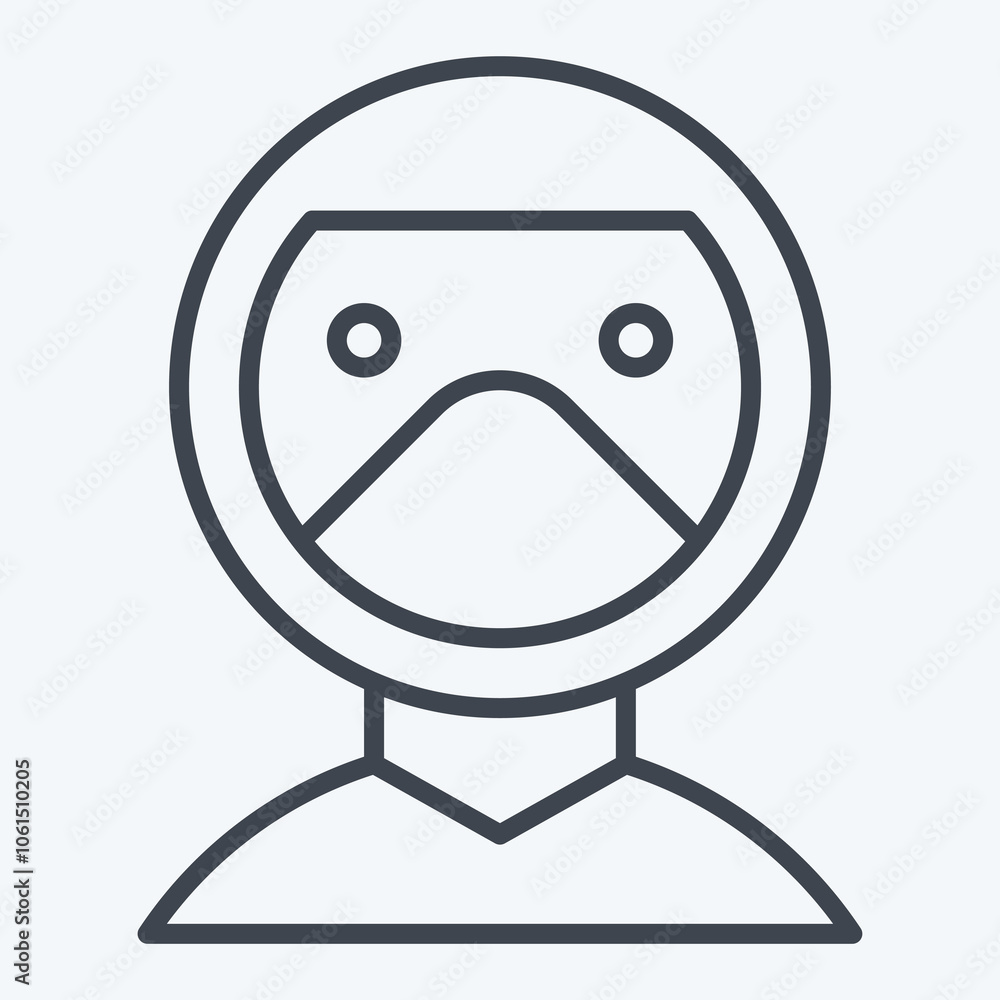 Icon Cloth Cover. related to Ninja symbol. line style. simple illustration Icon Cloth Cover. related to Ninja symbol. line style. simple illustration
