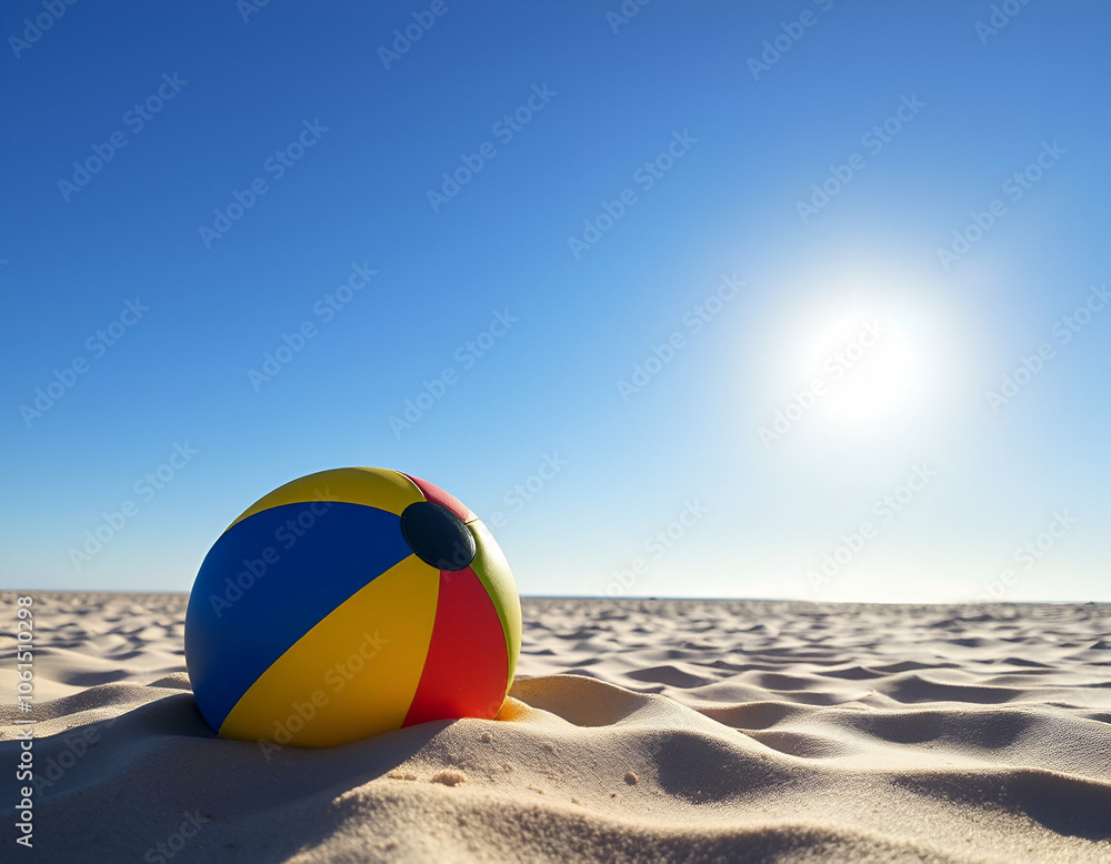 Obraz premium beach ball on the beach
