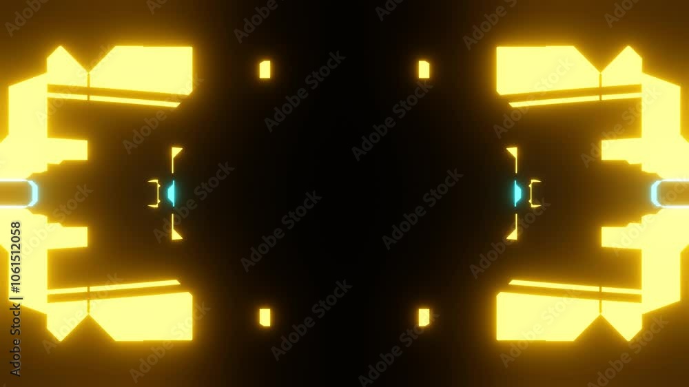 Seamless vj loop of glowing shapes expanding and contracting, perfect for music visualization, motion graphics, or any project needing a dynamic and energetic background