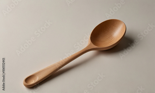 Classic Wooden spoon on a Light Background photo