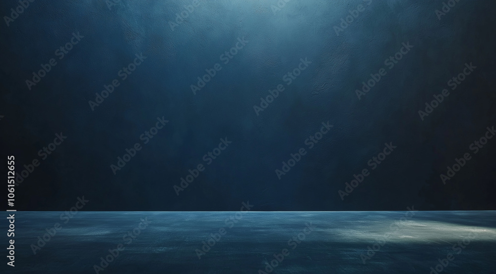 A dark blue background with studio backdrop, concrete floor, dark and mysterious. An atmospheric, horror movie-like, eerie, dark, cinematic, photorealistic, ultra-realistic with high-resolution. A dark blue background with studio backdrop, concrete floor, dark and mysterious. An atmospheric, horror movie-like, eerie, dark, cinematic, photorealistic, ultra-realistic with high-resolution.