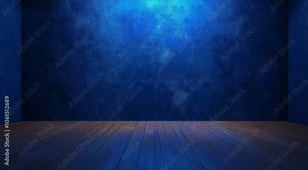 A dark blue background with studio backdrop, concrete floor, dark and mysterious. An atmospheric, horror movie-like, eerie, dark, cinematic, photorealistic, ultra-realistic with high-resolution. A dark blue background with studio backdrop, concrete floor, dark and mysterious. An atmospheric, horror movie-like, eerie, dark, cinematic, photorealistic, ultra-realistic with high-resolution.