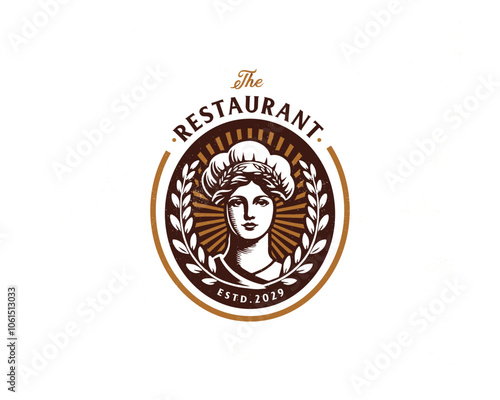 Set bundle Luxury retro elegant restaurant logo template for food gourmet business