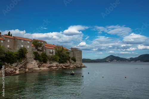 Obraz na płótnie Sveti Stefan island in the Budva riviera, Montenegro w salonie