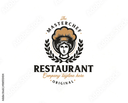 Set bundle Luxury retro elegant restaurant logo template for food gourmet business