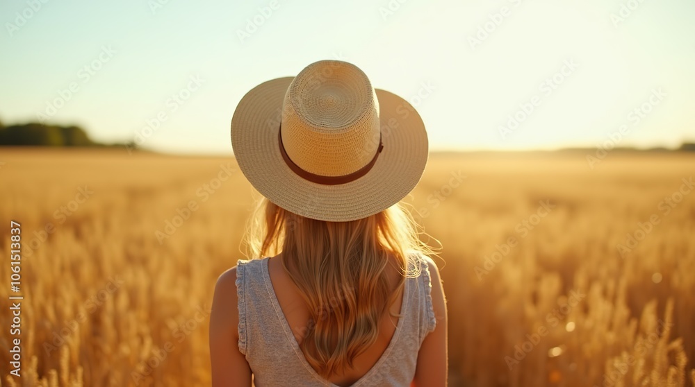 Obraz premium woman in a field