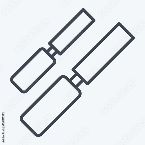 Icon Wood Chisel. related to Carpentry symbol. line style. simple illustration