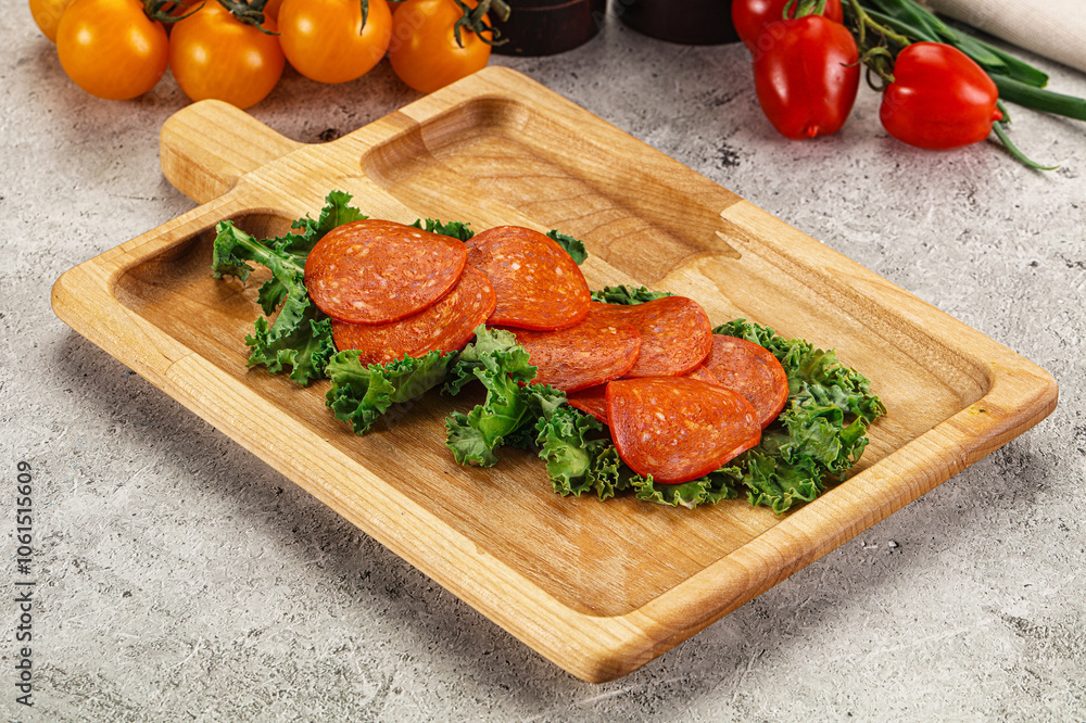 Spanish salami cured chorizo sausage Spanish salami cured chorizo sausage