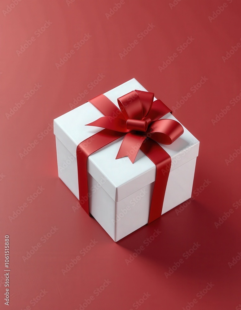 red gift box with ribbon red gift box with ribbon