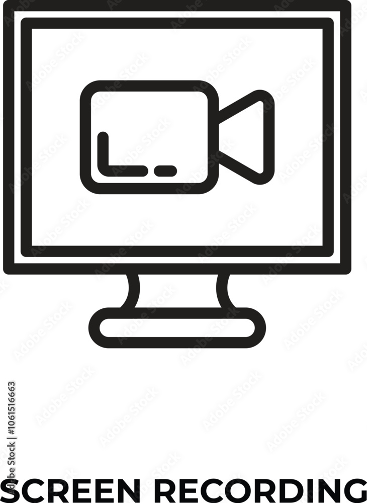 Screen Recording Vector illustation Screen Recording Vector illustation