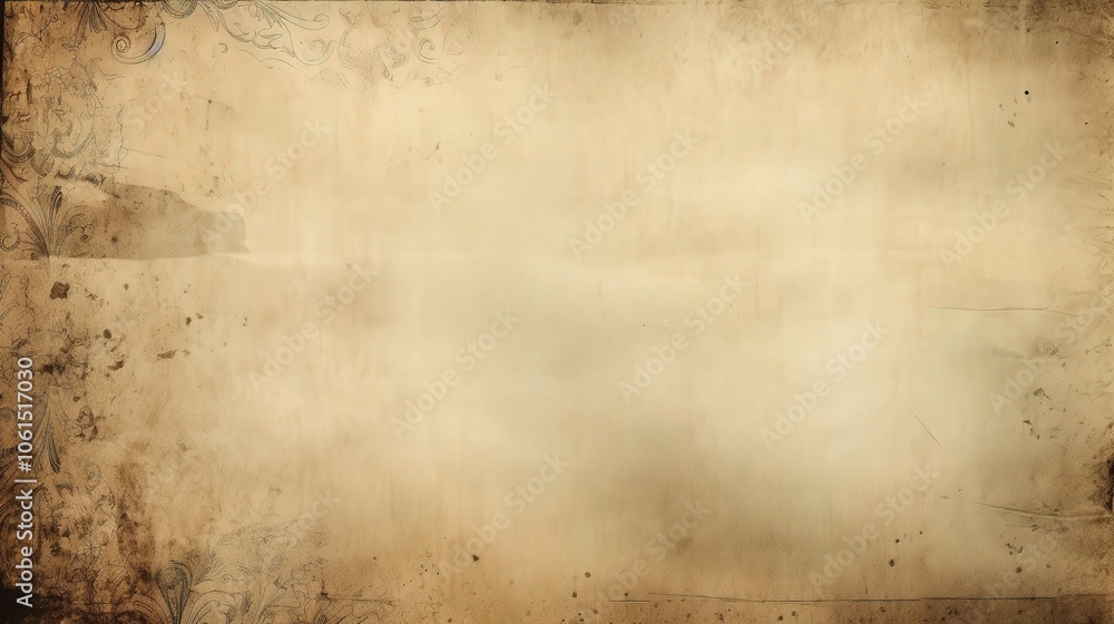 Naklejka premium Vintage Beige Paper Texture with Worn Details