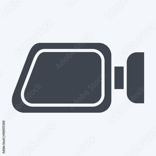 Icon Door Mirrors. related to Car Parts symbol. glyph style. simple illustration