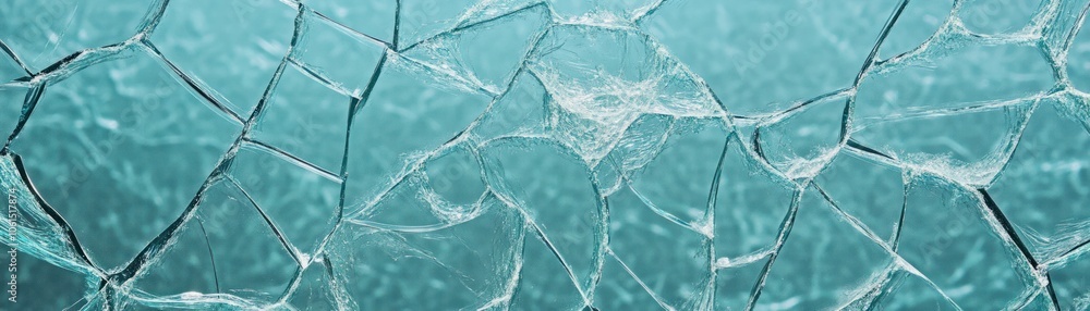 A close-up view of cracked glass with a blue tint, showcasing intricate patterns. A close-up view of cracked glass with a blue tint, showcasing intricate patterns.