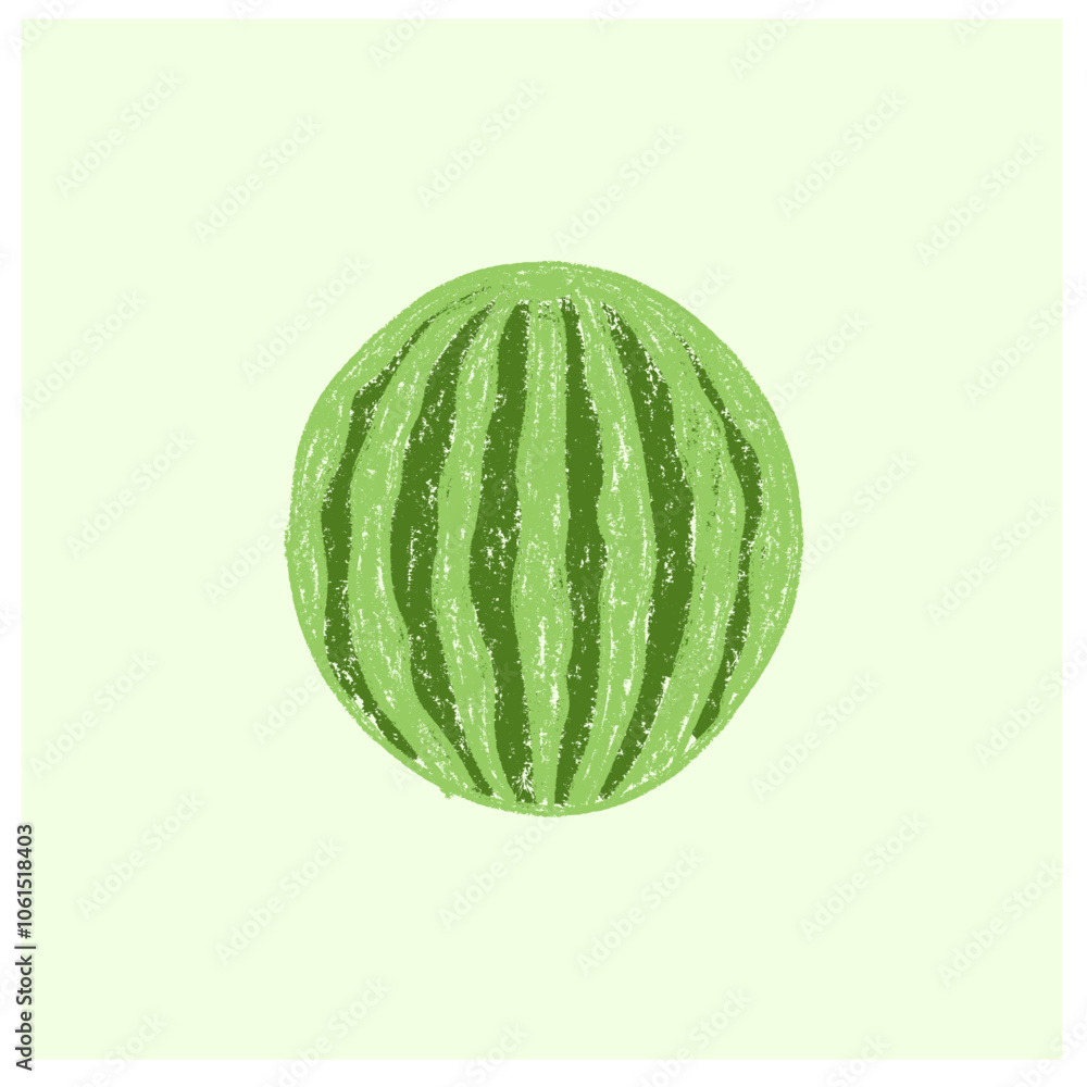 Hand drawn crayon style watermelon illustration, whimsical hand drawn watermelon fruit illustration Hand drawn crayon style watermelon illustration, whimsical hand drawn watermelon fruit illustration
