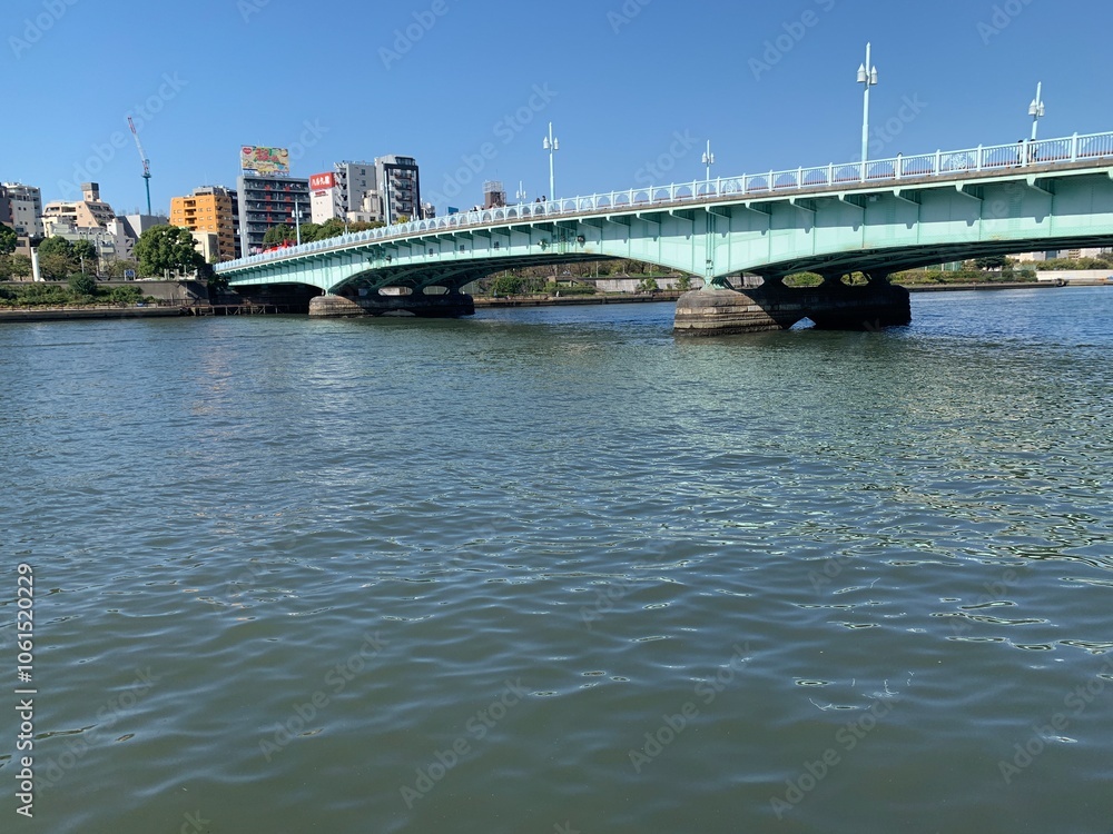 隅田川の河川敷の景色