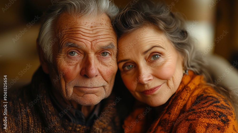 A Heartwarming Portrait of an Elderly Couple in Love A Heartwarming Portrait of an Elderly Couple in Love
