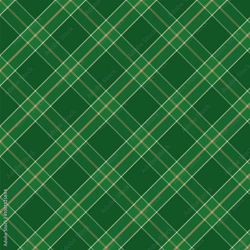 Plaid with twill weave repeat pattern.Checkered tartan gingham seamless pattern in green.Geometric graphic vector illustration background design for fabric and print. Plaid with twill weave repeat pattern.Checkered tartan gingham seamless pattern in green.Geometric graphic vector illustration background design for fabric and print.