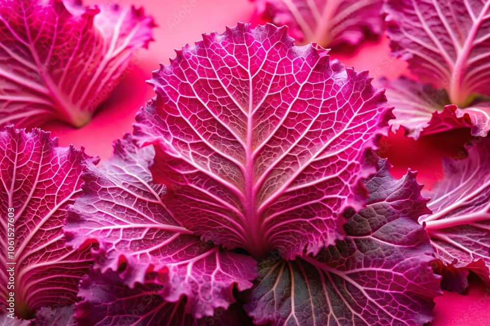 Vibrant Pink Leaves Pattern Texture Background for Food Photography, Ideal for Natural Closeup Shots and Stylish Culinary Presentations Vibrant Pink Leaves Pattern Texture Background for Food Photography, Ideal for Natural Closeup Shots and Stylish Culinary Presentations