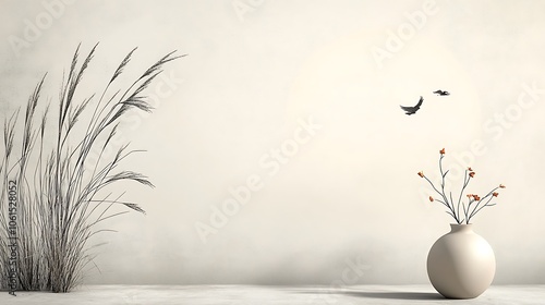 Minimalist Circle Wallpaper with Subtle Design Elements