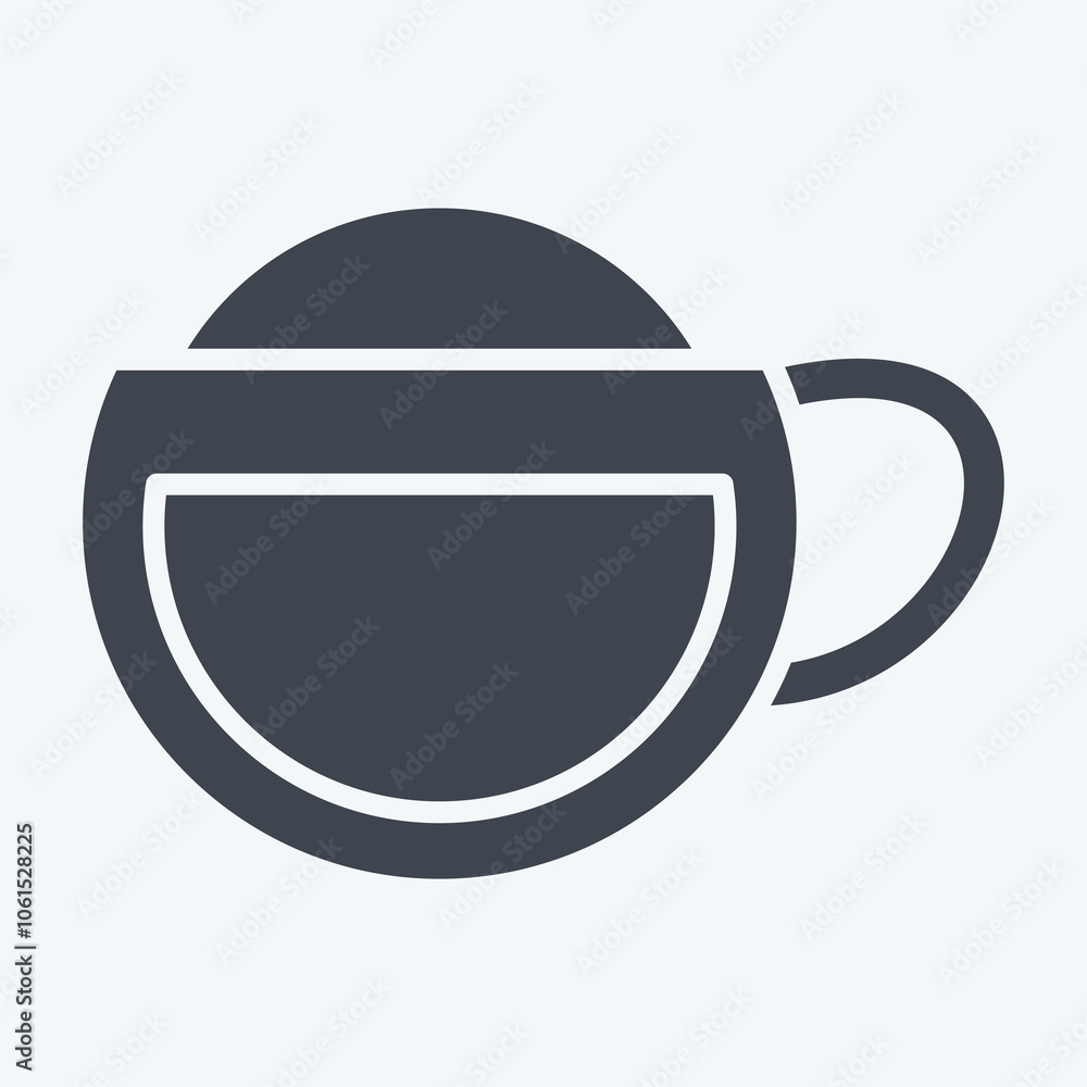 Icon Cappuccino. related to Coffee symbol. glyph style. simple design editable Icon Cappuccino. related to Coffee symbol. glyph style. simple design editable