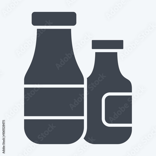 Icon Milk Syrup. related to Coffee symbol. glyph style. simple design editable