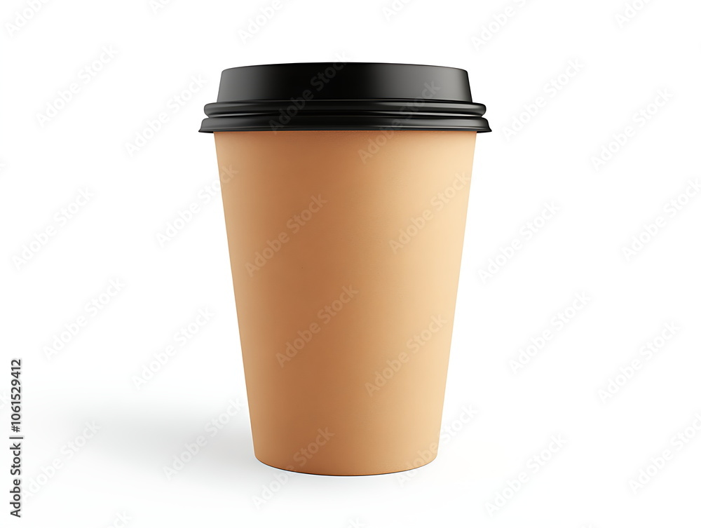 Photo of a coffee cup made from brown kraft Photo of a coffee cup made from brown kraft