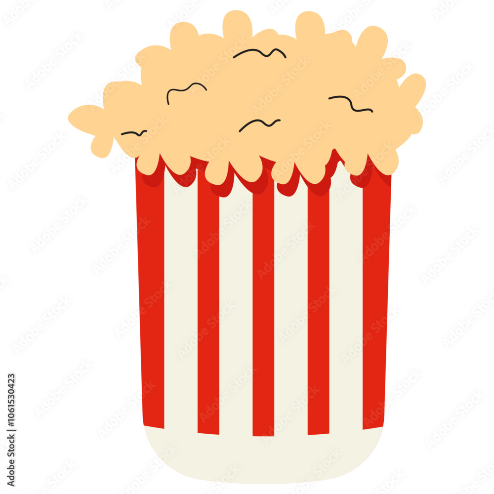 Popcorn Bucket Illustration Popcorn Bucket Illustration