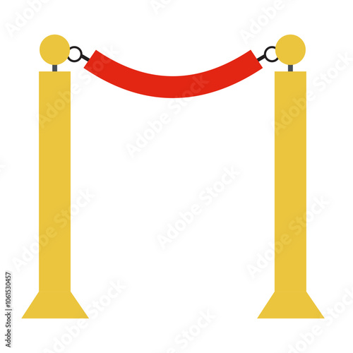 Red Carpet Stanchions Illustration