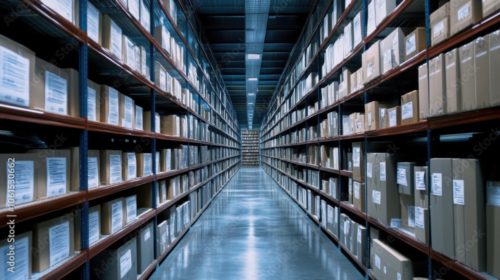Fototapeta premium Data warehousing solutions storing and organizing large datasets for business use
