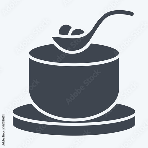 Icon Borscht. related to Russia symbol. glyph style. simple design editable