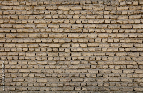 The old bricks are neatly arranged on top of each other. Old brick texture