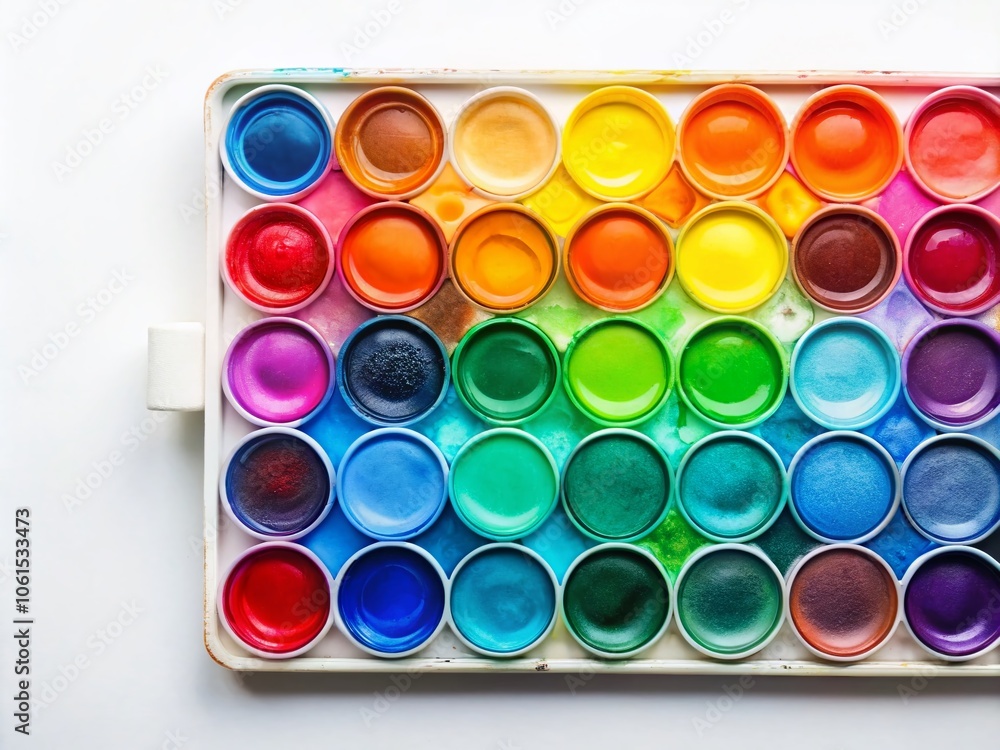 Watercolor Sketch of Vibrant Paints on a White Background - Art Supplies, Creative Tools, Fluid Colors, Abstract Design, Watercolor Sketch of Vibrant Paints on a White Background - Art Supplies, Creative Tools, Fluid Colors, Abstract Design,