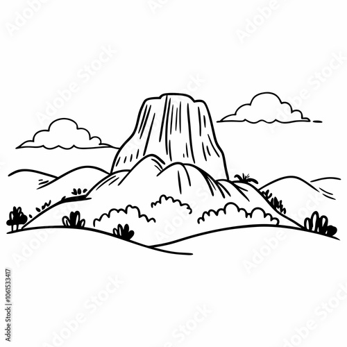 Vector Illustration of Mountains